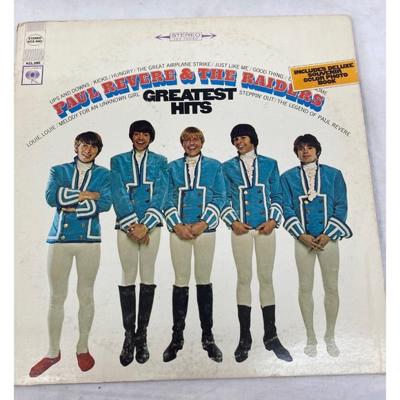 Vintage Paul Revere and the Raiders greatest hits vinyl record